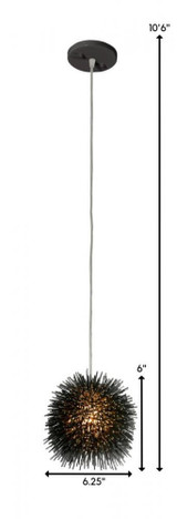 Varaluz Urchin Uber Mini Pendant - Black 
