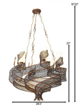 Varaluz Flow Chandelier - Hammered Ore 