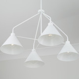 Capital 4-Light Modern Metal Chandelier in White 
