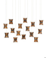 Currey and Company Alsop 15-Light Linear Multi-Drop Pendant 