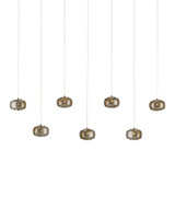 Currey and Company Pepper 7-Light Linear Multi-Drop Pendant 