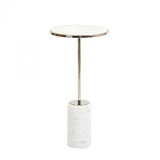 Global Views Short Cored Marble Nickel Table 