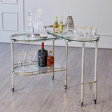 Global Views Gallery Shiny Nickel Folding Bar 