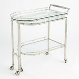 Global Views Gallery Shiny Nickel Folding Bar 