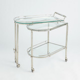 Global Views Gallery Shiny Nickel Folding Bar 