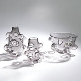 Global Views Bubbled Large Smalloke Gray Vase 