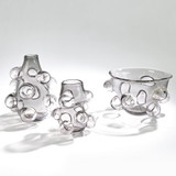 Global Views Bubbled Large Smalloke Gray Vase 