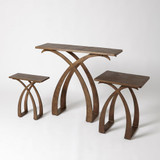 Global Views Saigon Antique Brass Console 