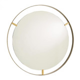 Global Views Floating Bronze Rim Mirror Brass Clips 