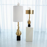 Global Views Twig Bulb Brass Table Lamp 
