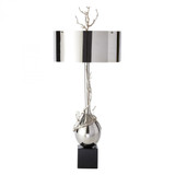 Global Views Twig Bulb Nickel Table Lamp 