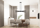 Savoy House Longfellow 6-Light Linear Chandelier in Matte Black, Savoy House 1-9601-6-89 ALWNA 
