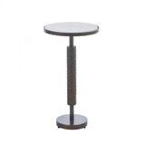 Global Views Hammered Bronze with White Marble Martini Table 