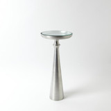 Global Views Minaret Small Satin Nickel Accent Table 