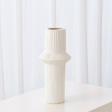 Global Views Ascending Ring Matte White High Vase 