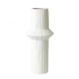 Global Views Ascending Ring Matte White High Vase 