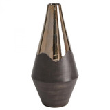 Global Views Gilded Dip Large Vase Platinum Bottom 