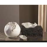 Global Views Cascading Reef Short White Vase 