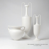 Global Views Elongated Grecian Large Matte White Amphora 