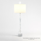 Global Views Facette Table Lamp with White Marble Base 