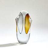 Global Views Duet Small Amber/Grey Vase 