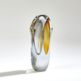 Global Views Duet Small Amber/Grey Vase 