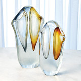 Global Views Duet Small Amber/Grey Vase 