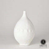 Global Views Modernist White Plaster Vase 