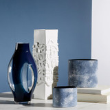 Global Views Fly Through Medium Night Blue Vase 