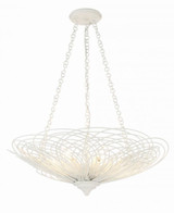 Crystorama Doral Chandelier - Matte White 10"H 