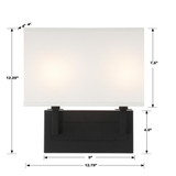 Crystorama Durham Wall Sconce - Black Forged 12.25"H 