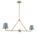 Crystorama Xavier Chandelier - Vibrant Gold, Blue 15"H 