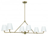 Crystorama Xavier Chandelier - Vibrant Gold, White 14.75"H 