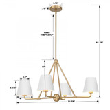 Crystorama Xavier Chandelier - Vibrant Gold, White 17"H 