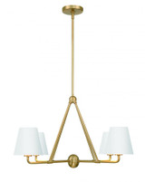 Crystorama Xavier Chandelier - Vibrant Gold, White 17"H 