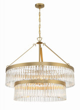 Crystorama Emory Chandelier - Modern Gold 30.25"H 