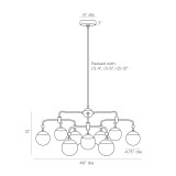 Arteriors Home Utica Chandelier English Bronze 