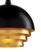 Currey and Company Salviati Medium Black & Gold Pendant 