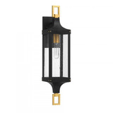 Savoy House Glendale 1-Light Outdoor Wall Lantern in Matte Black and Weathered Brushed Brass, Savoy House 5-276-144 ALXK3 