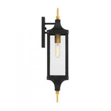 Savoy House Glendale 1-Light Outdoor Wall Lantern in Matte Black and Weathered Brushed Brass, Savoy House 5-276-144 ALXK3 