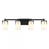 Savoy House Caldwell 4-Light Bathroom Vanity Light in Matte Black, Savoy House 8-4128-4-BK ALYJ0 