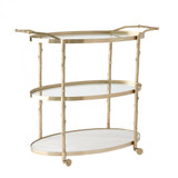 Global Views Arbor Brass Bar Cart 