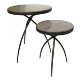 Global Views Tripod Small Table with Grey Marble Top 