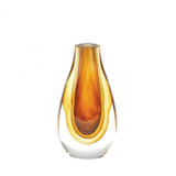 Global Views Gradient Small Amber Vase 