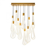 Global Views Layered Raindrop LED Chandelier 