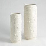 Global Views Sankuru Small Rustic White Vase 