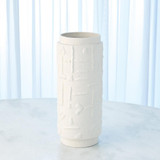 Global Views Sankuru Small Rustic White Vase 