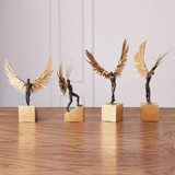 Global Views Avian Man Running Bronze Sculpture 