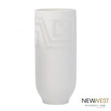 Global Views Chaco Large Matte White Vase 