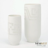 Global Views Chaco Large Matte White Vase 